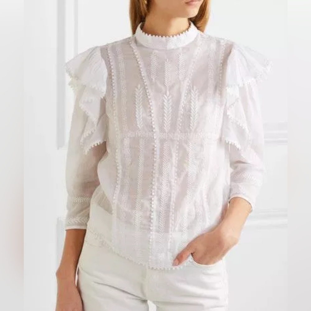 ISABEL MARANT Etoile "Anny" Embroidered Top